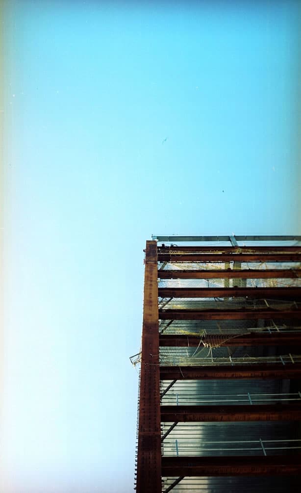 Azure - Kodak Portra 160NC at ISO100. Unperforated 35mm shot in a 120 TLR.