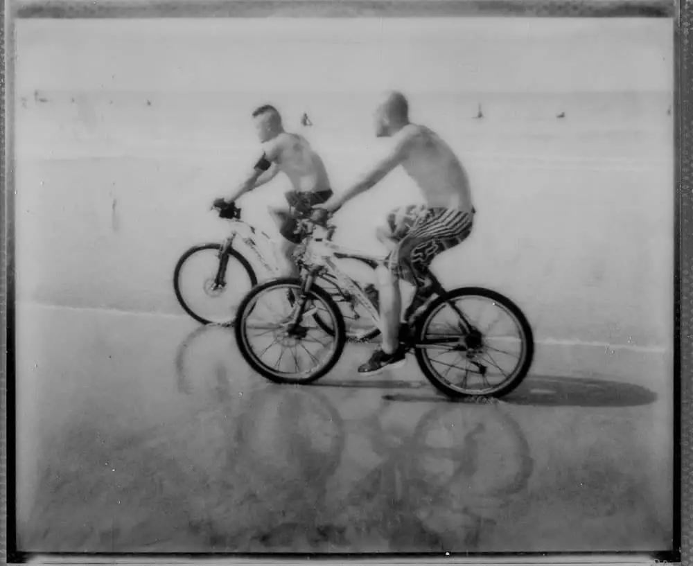 Finally Vendee Beach in France – Spectra BW film from Impossible, I had a blast on the beach with that camera!