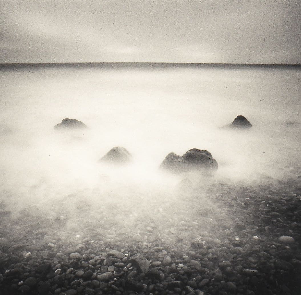 Four rocks - 20mm lens, 180sec exposure, ND10 filter, Ilford FP4.