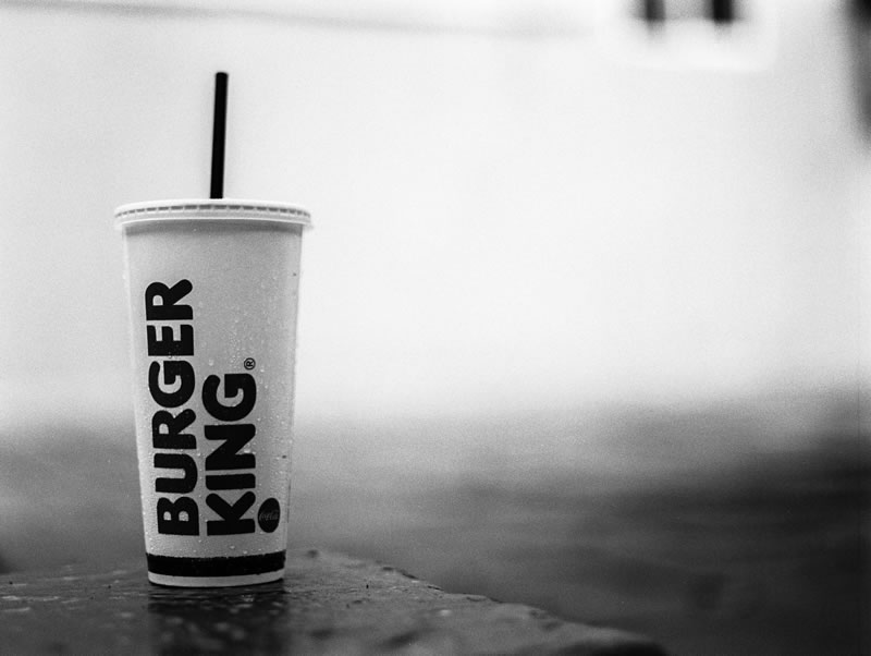 Have it your way - Kodak Tri-X 400 shot at ISO 800. Black and white negative film in 120 format shot as 6x4.5. Push processed one stop