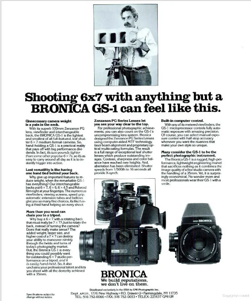 Bronica GS-1 - Cinder block