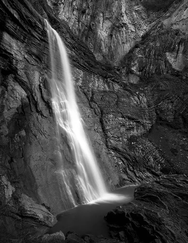 Sorrosal Waterfall - Mamiya 7ii - Ilford Delta 100 Professional