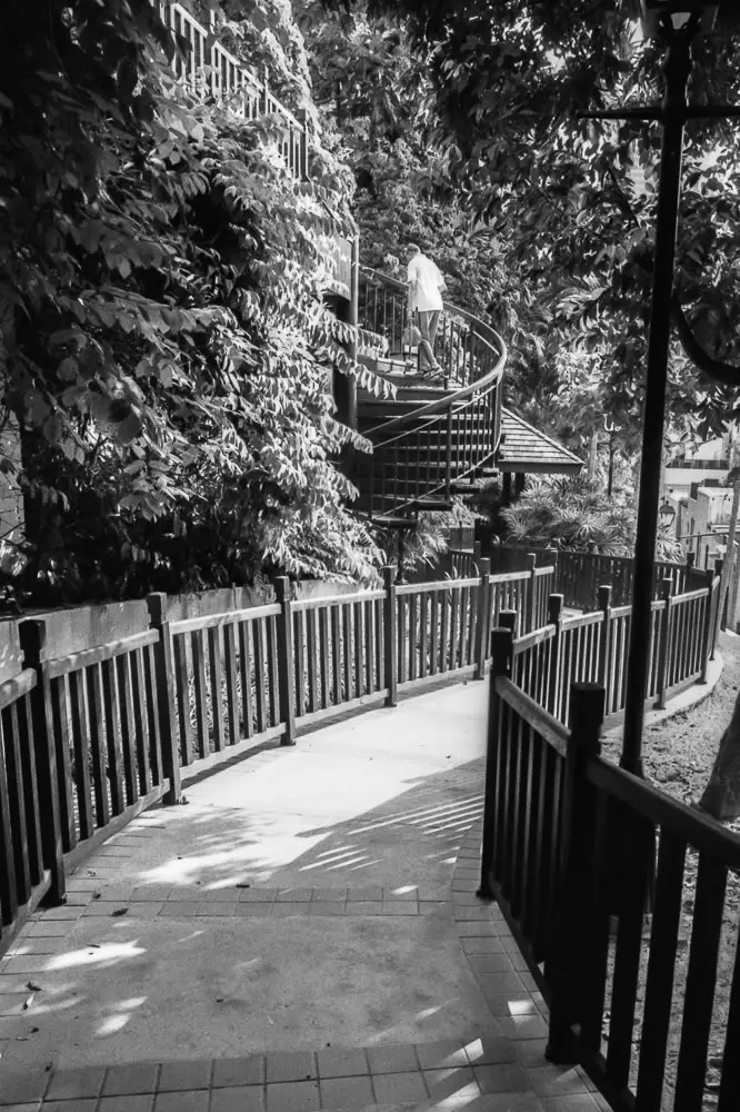 Pathway, Singapore - Leica M6 / 28mm Elmarit / Ilford HP5+ / Ilford HC