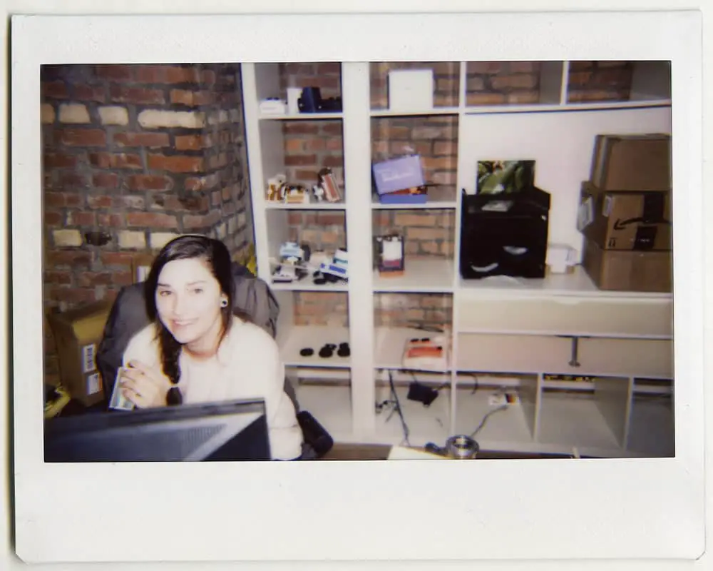 Katherine in the office