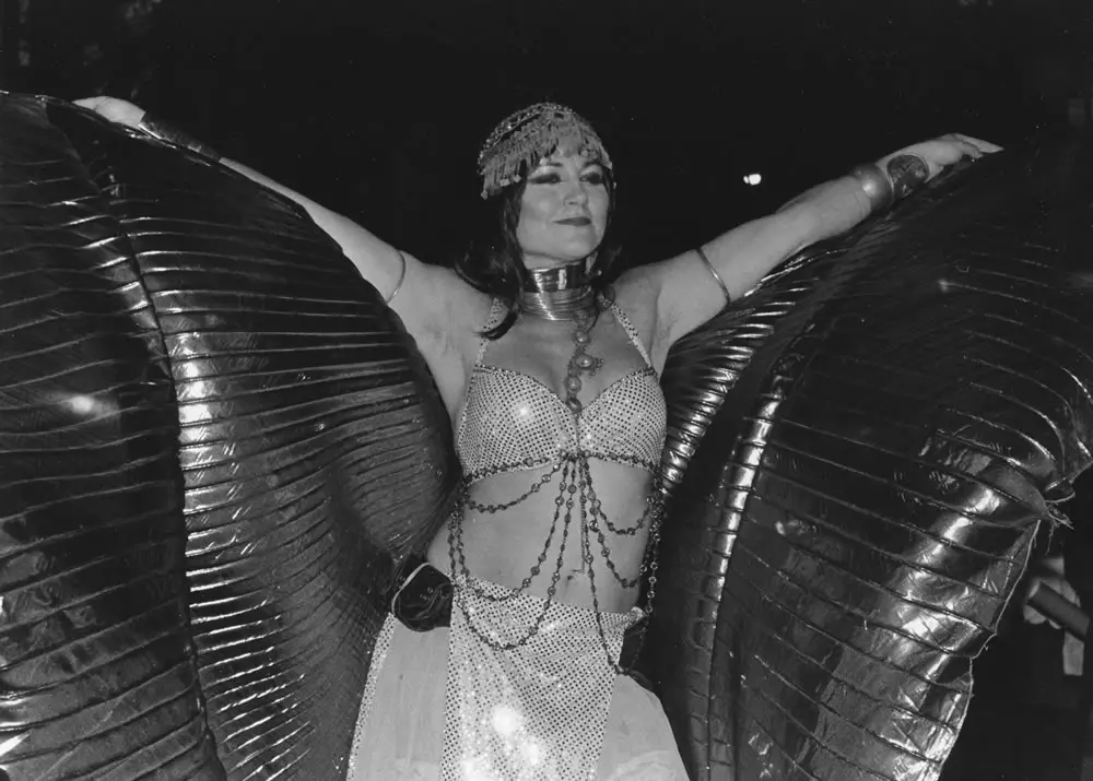 Winged Figure, Greenwich Village Halloween Parade, Ilford HP5, 320, HC110 Dil. H