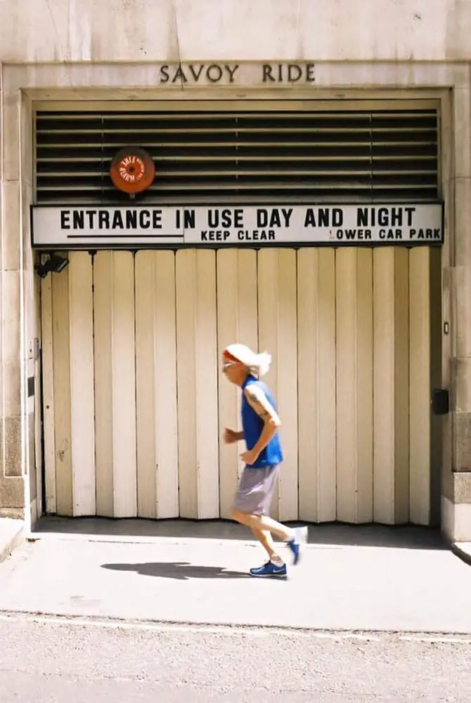 “Running Man” The Savoy, London, July 2015 - AgfaVista 200 /Olympus OM10 / Zuiko 50mm