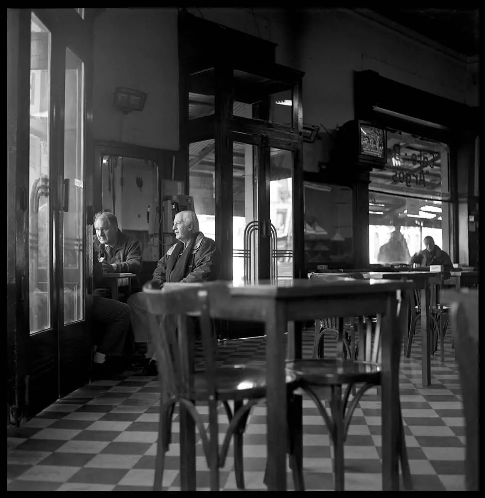 "Cafe Argos, Buenos Aires" Yashica TLR, Kodak Tri-X