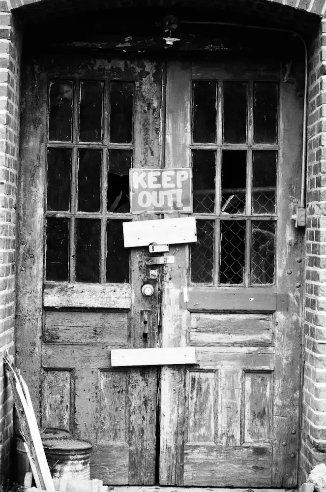 Keep Out - Ilford FP4 Plus Pushed 1 Stop