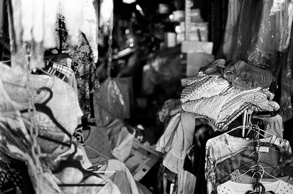 Everything must go - Eastman Double-X 5222 shot at EI 250. Black and white motion picture film in 35mm format.