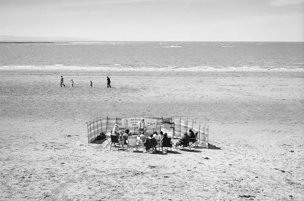 Sermon on the Sand, Ilford XP2 Super, Leica M6 TTL, 2016