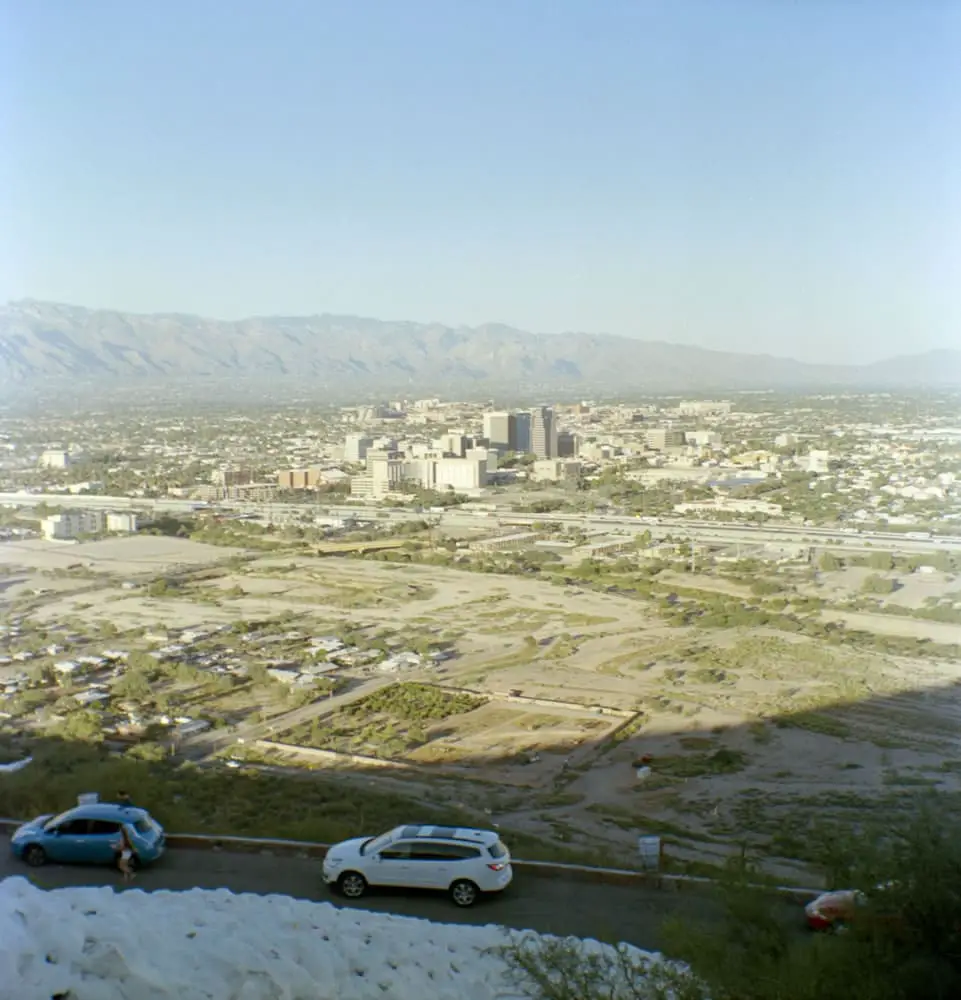 Tucson Skyline, Kodak Brownie Hawkeye, Portra 160