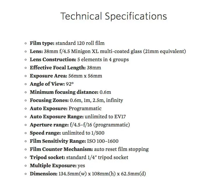 LCA-120 Technical Specifications