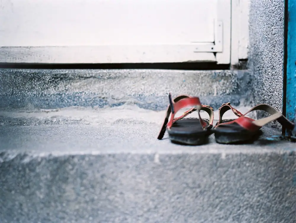 Shoes off at the door - Fuji Pro 400H shot at EI 400. Color negative film in 120 format shot as 6x4.5. 2x Teleconverter..jpg