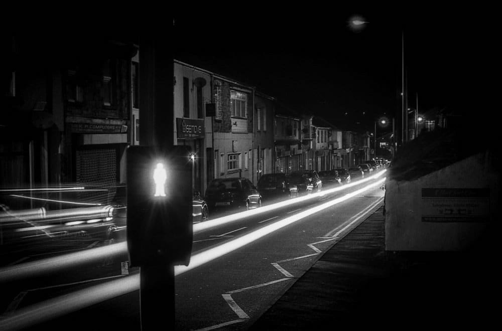 Tim Dobbs - ‏@timdobbsphoto - "Do not walk" ... I tried a bit of night shooting for the #FP4Party @ILFORDPhoto @EMULSIVEfilm #believeinfilm #filmsnotdead