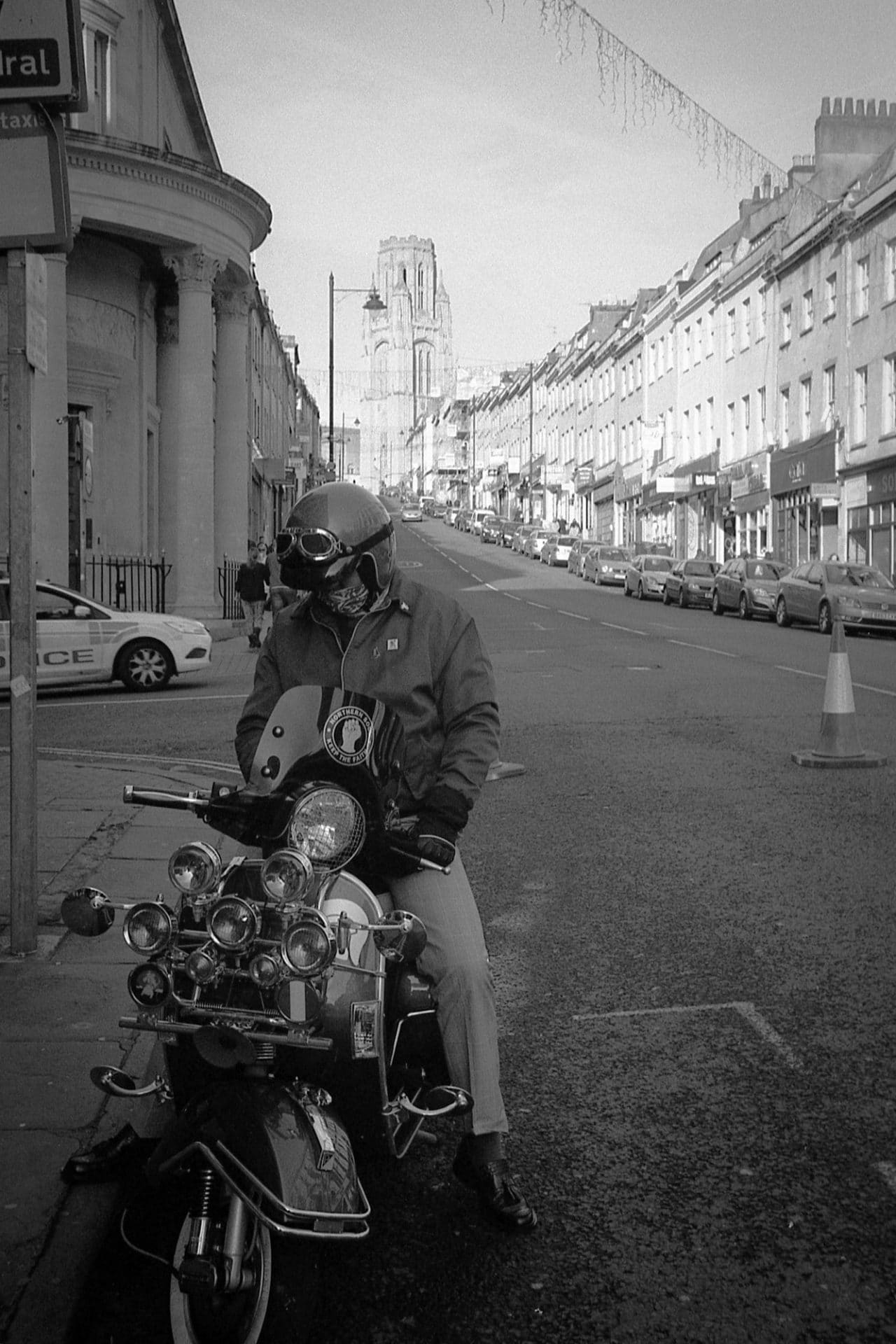 Barnaby Nutt - ‏@BarnabyNutt - Ok, perhaps a couple more shots from November's @FP4Party. First up, a shy scooter bloke in Bristol #believeinfilm @ILFORDPhoto