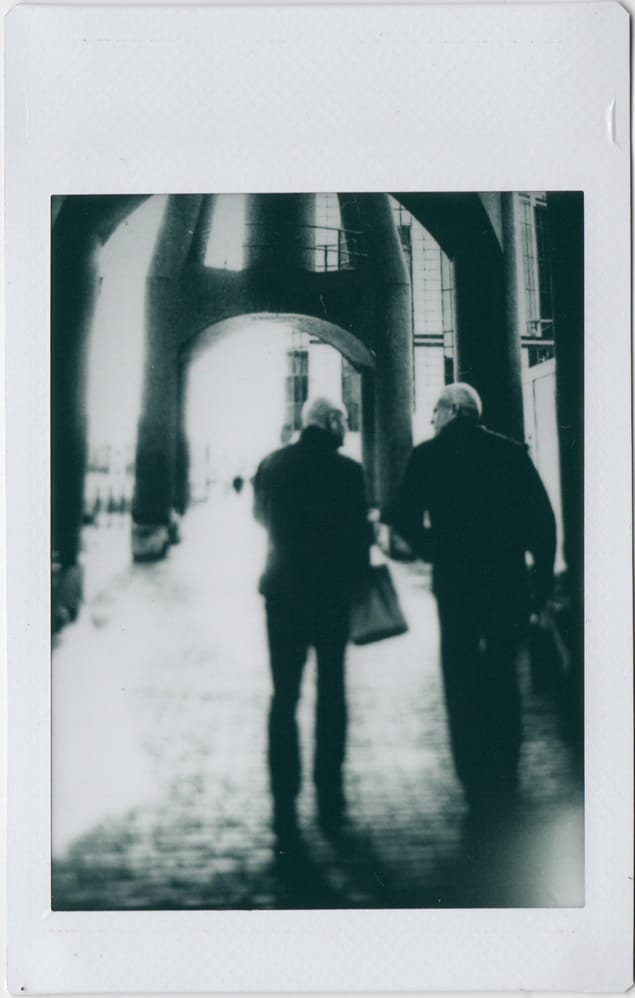 Photographer: Claudio Gomboli Title: Walking Chatting Location: London, UK Camera: Mamiya RB67 with Polaroid Back