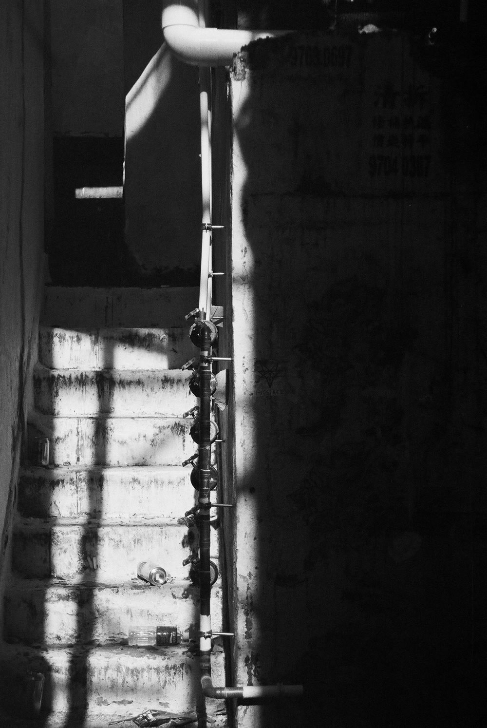 Take the stairs - Fuji Neopan 400 shot at EI 400. Black and white negative film in 35mm format.