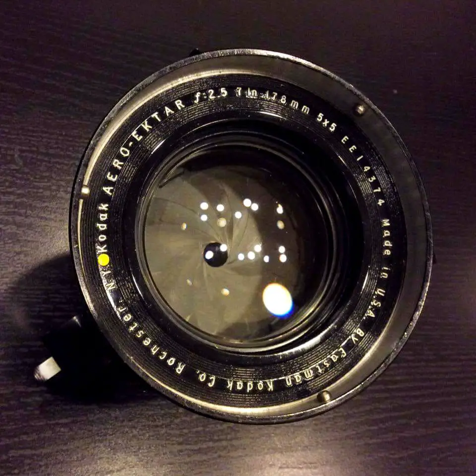 Kodak Aero Ektar 7-inch (178mm) f/2.5 lens