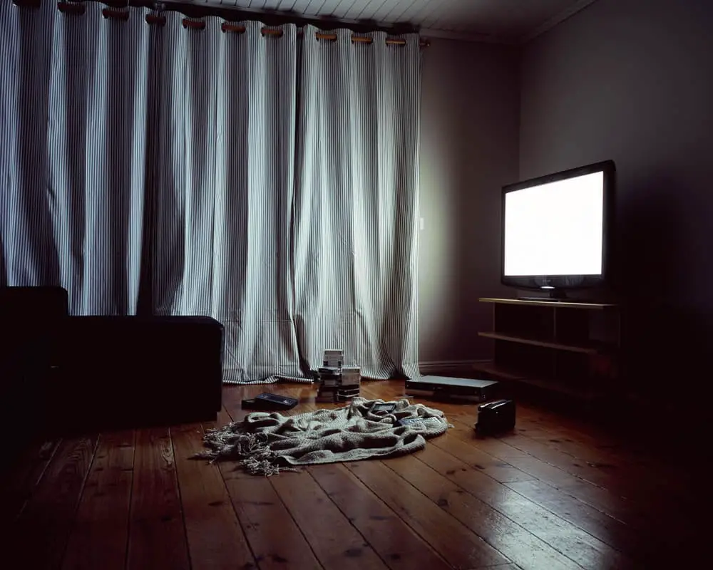 TV and video tapes - From A Partial Print (2013). Fujichrome Provia 100F, Mamiya 7, Sweden