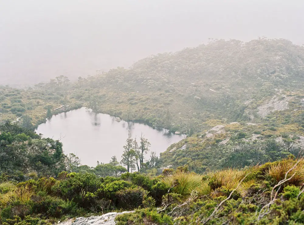 Tasmania Travelogue - A misty early-April view in Cradle Mountain National Park.