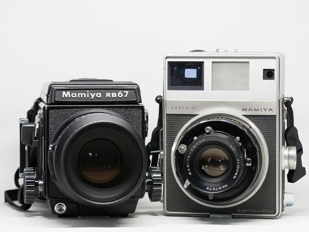 Front view of Mamiya RB67 and Super 23