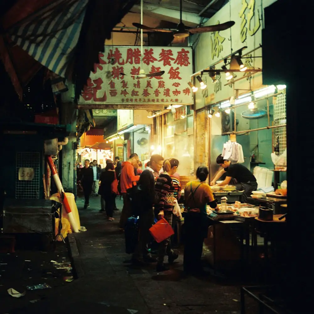 Sham Shui Po, food stalls - Kodak Portra 800 - Fuji GS645W