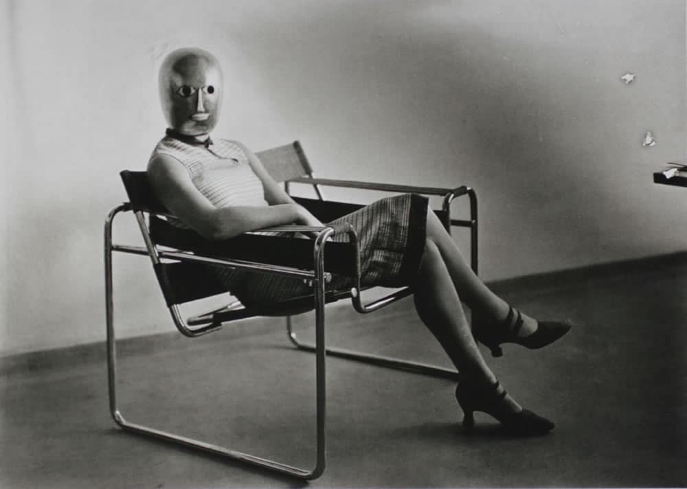 Bauhaus Scene (Lis Beyer or Ise Gropius in a tubular steel chair by Marcel Breuer), photo: Erich Consemüller, 1926. Klassik Stiftung Weimar / Collection of Wulf Herzogenrath / © Stephan Consemüller. Source: https://www.bauhaus100.de/en/past/people/students/erich-consemueller/index.html
