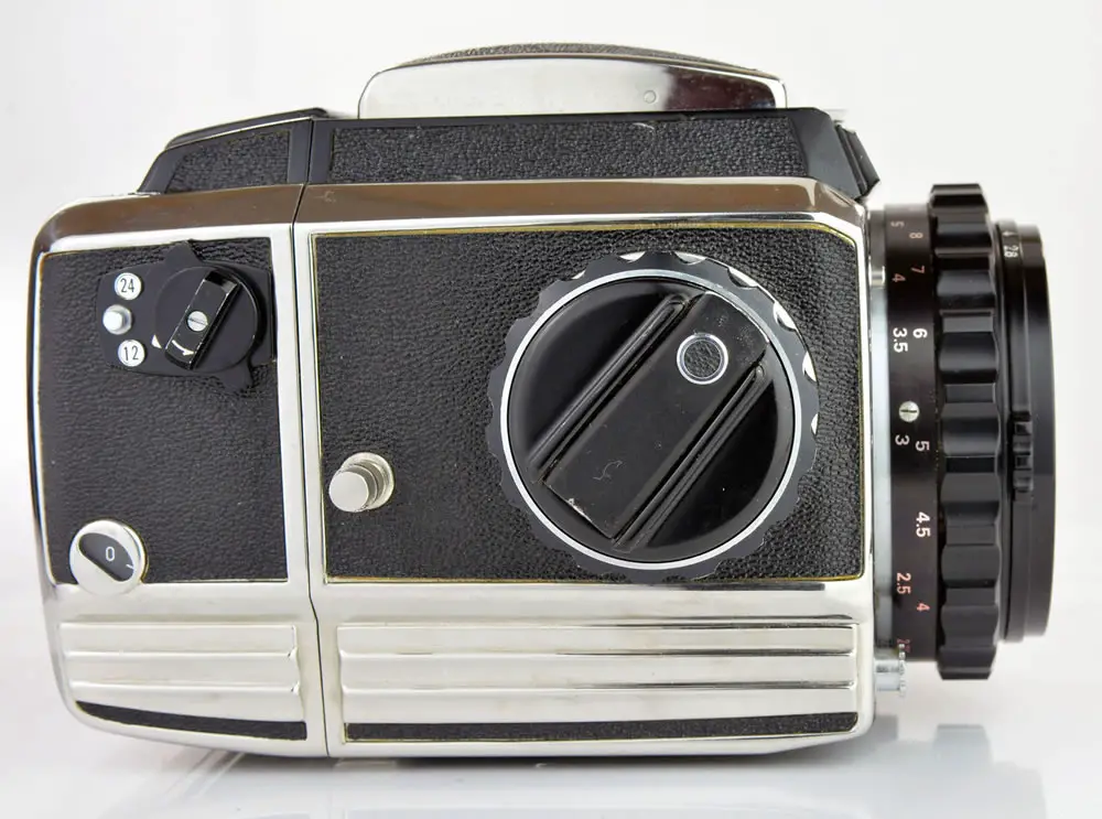 Zenza Bronica S2A - Left side and film advance crank