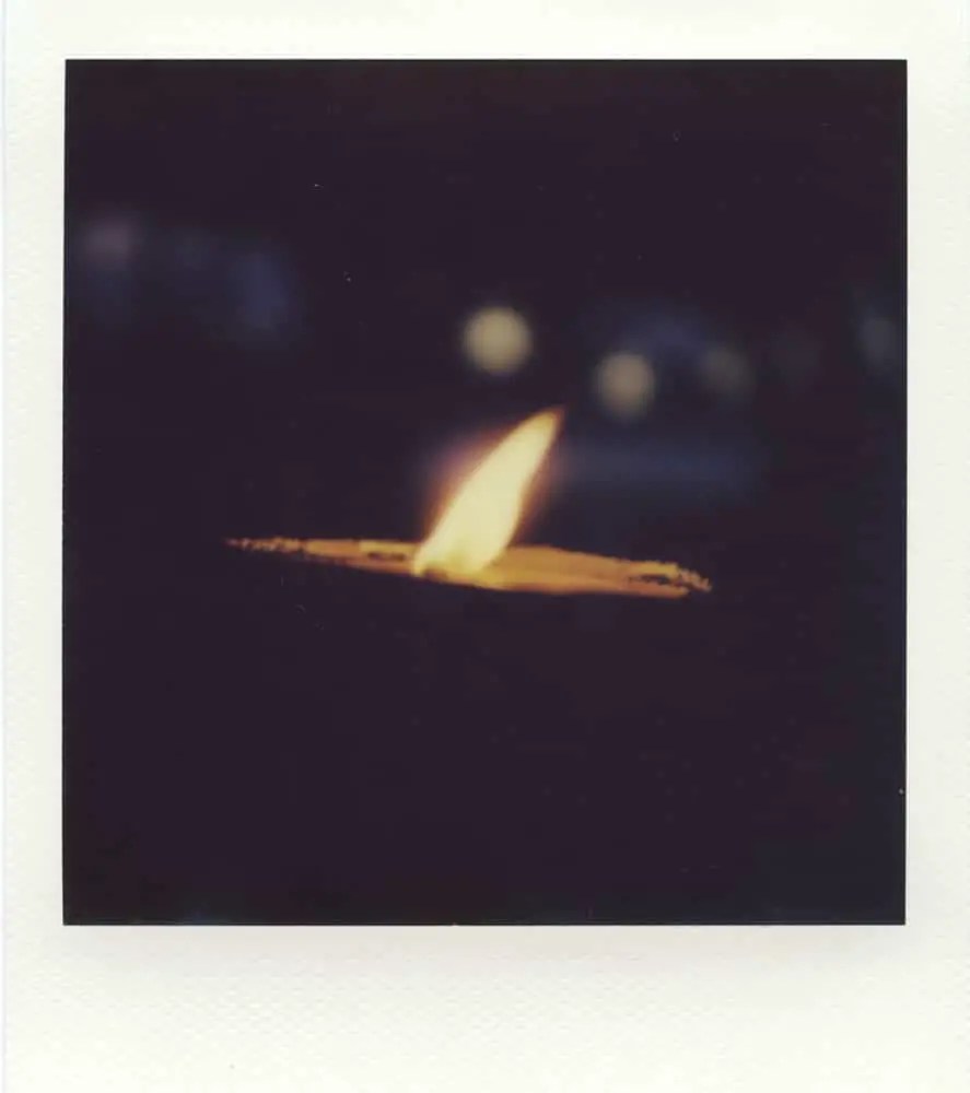 “Untitled”, Impossible 600 film in Polaroid SX70 (with exposure filter and compensation).