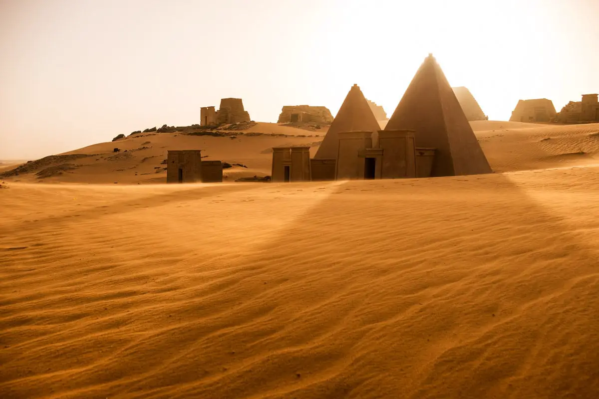 Nubian Pyramids - Mamiya 7II, Kodak Portra 400