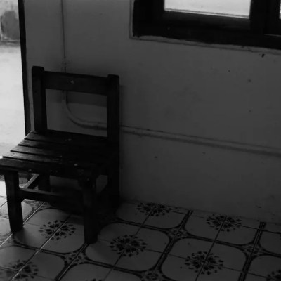 Naughty chair - Shot on Fuji NEOPAN 400 at EI 400. Black and white negative film in 35mm format.
