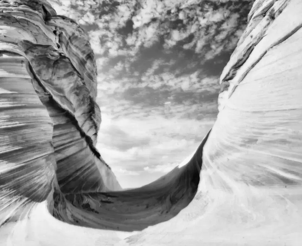 RB67 Pro S from the Wave at Coyote Buttes taken in 2012 on Ilford Delta 100 titled "Passageway of Life" 