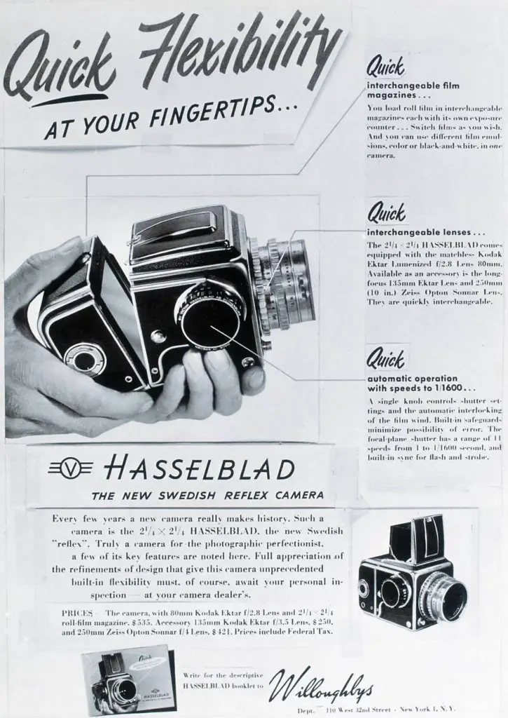 Hasselblad 1600F Advert