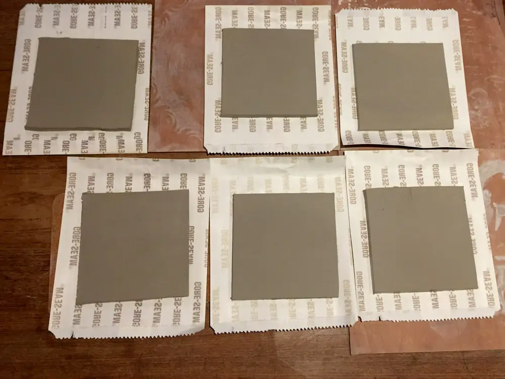 The Ceramic Pinhole Project - Six Slabs Laid Out