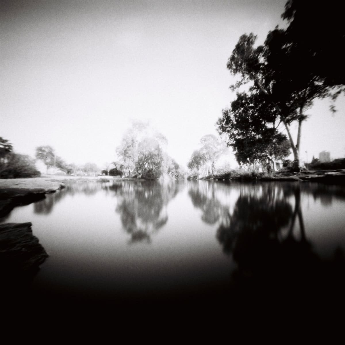 At the River Bank, Rollei Ortho 25, Reality So Subtle 6x6 pinhole.