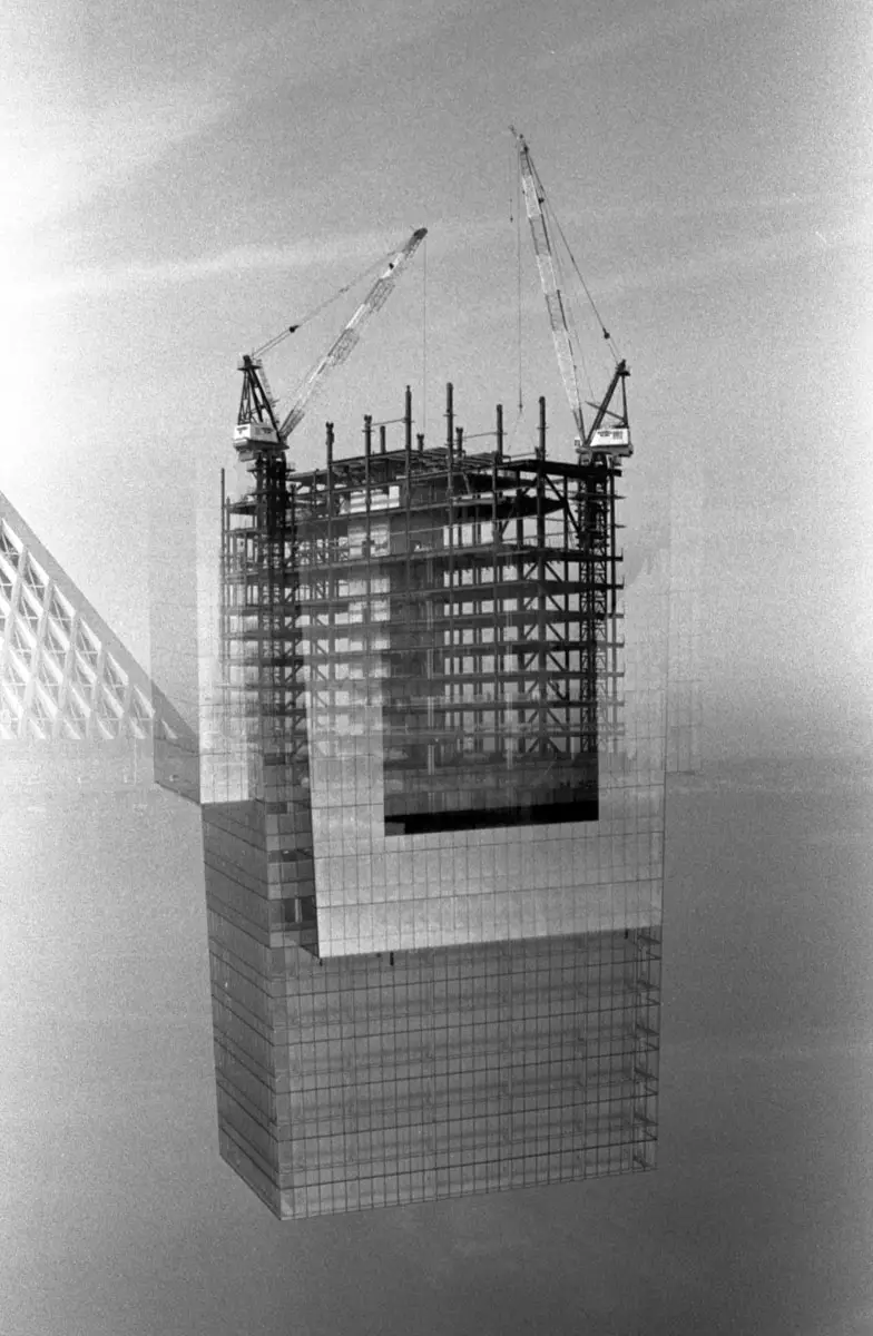 Bouyed Construction - Canon T90, 90mm f2.8 - 35mm ILFORD HP5 PLUS, EI 800, Rodinal