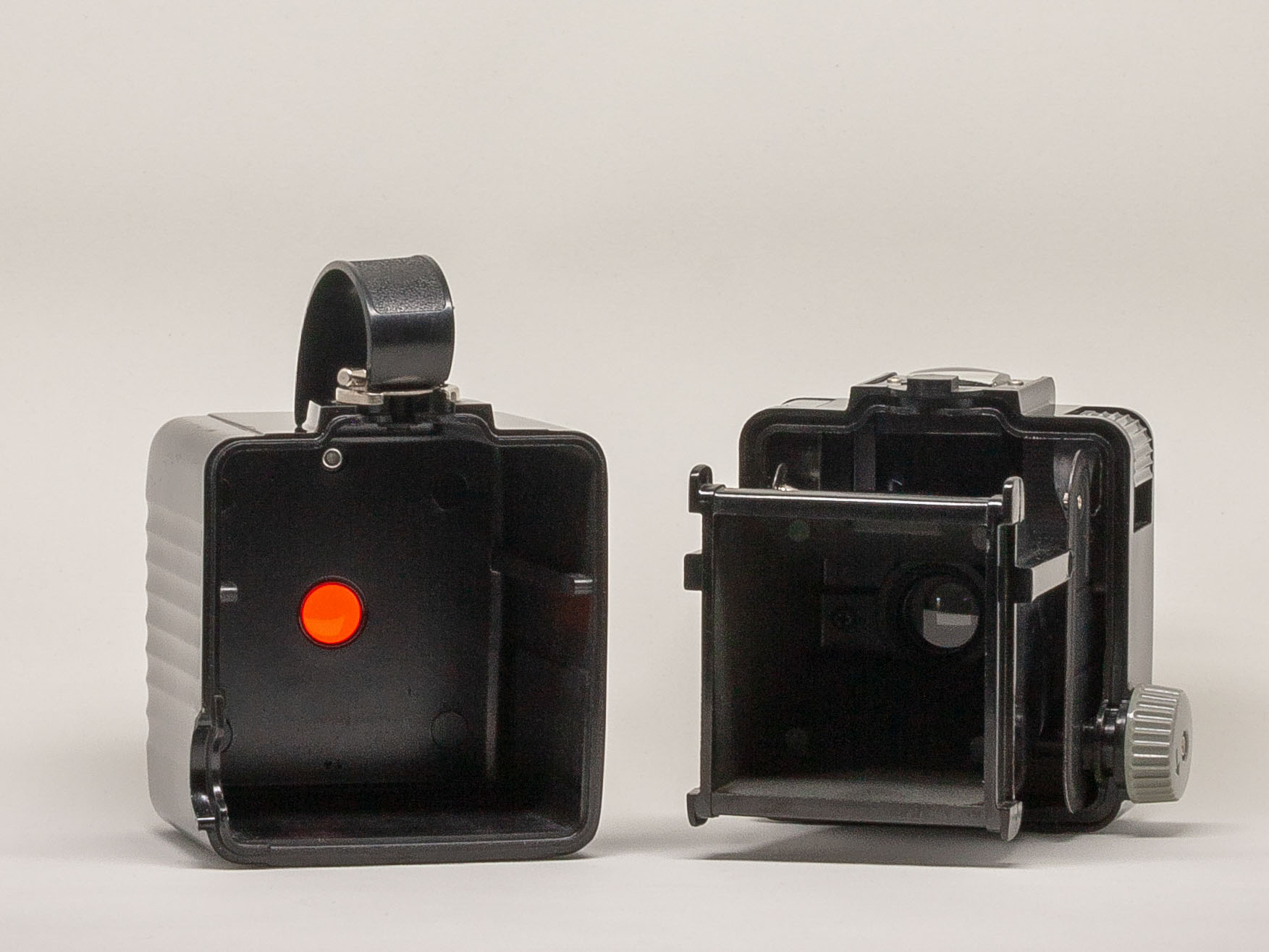 Kodak Brownie Hawkeye Flash Model - Front and back halves