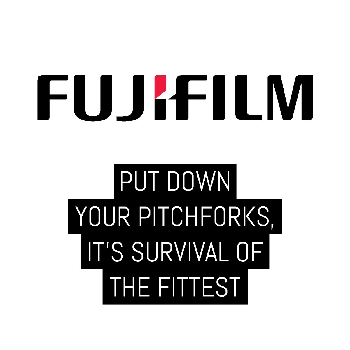 Cover - Fujifilm: put down your pitchforks, it's survival of the fittest