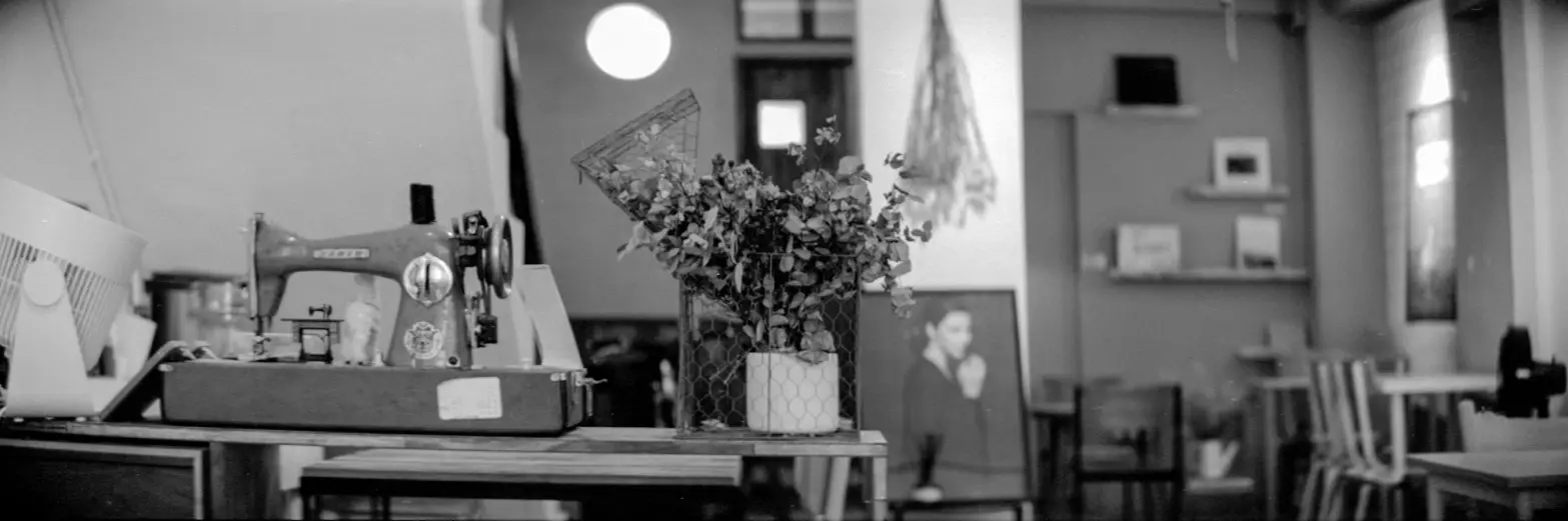 Photography: Office space – Shot on Fuji Acros 100 at EI 400 (35mm format)