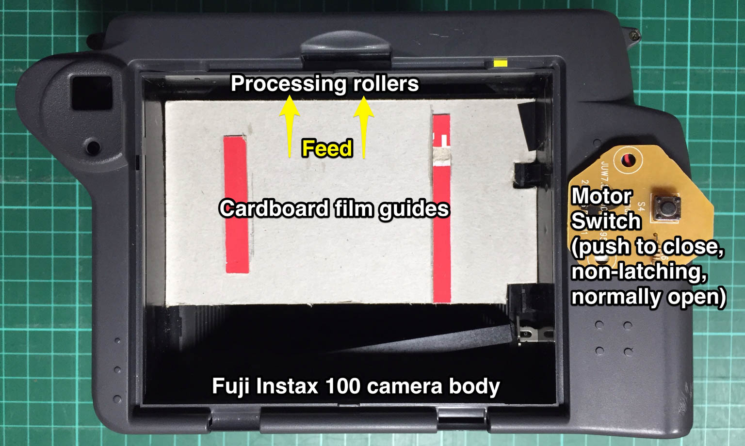 Instax Wide 100 processing rollers