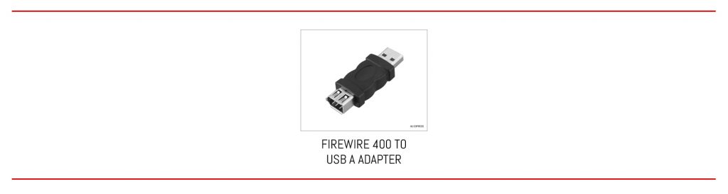 From FireWire 400 to USB A in one step.