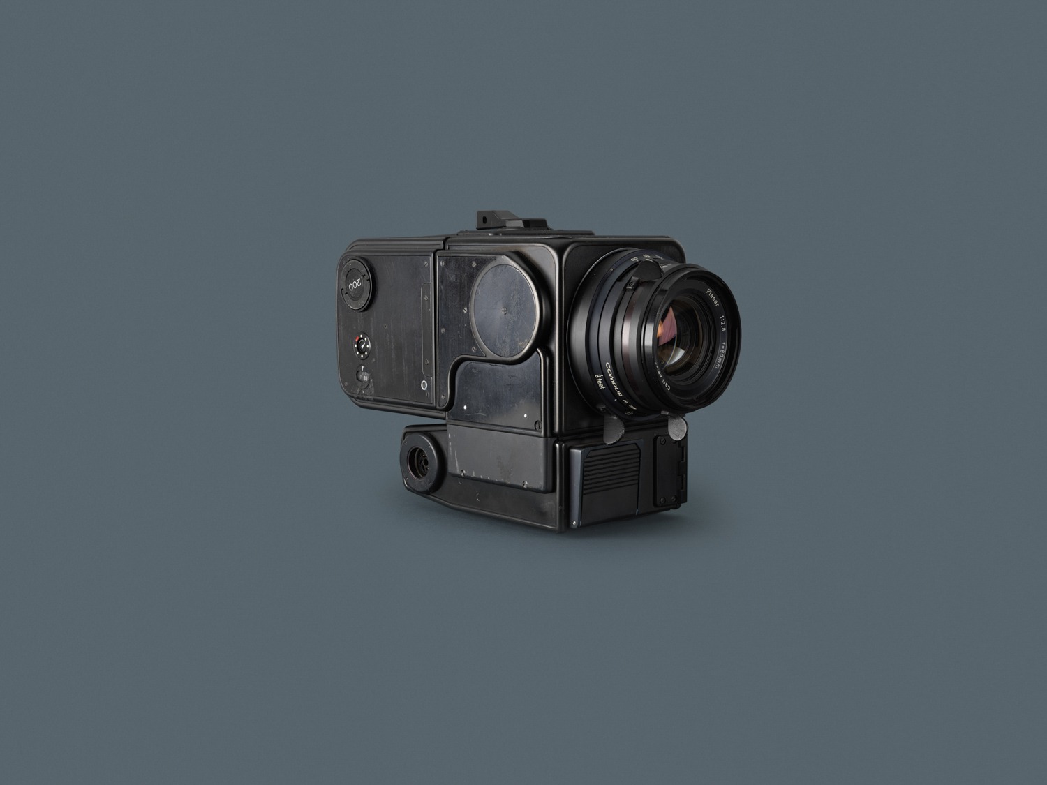 Hasselblad HEC (Hasselblad Electric Camera) - black for photography inside the LM, used on Apollo 8, 9, 10, 11 flights. Credit: Hasselblad
