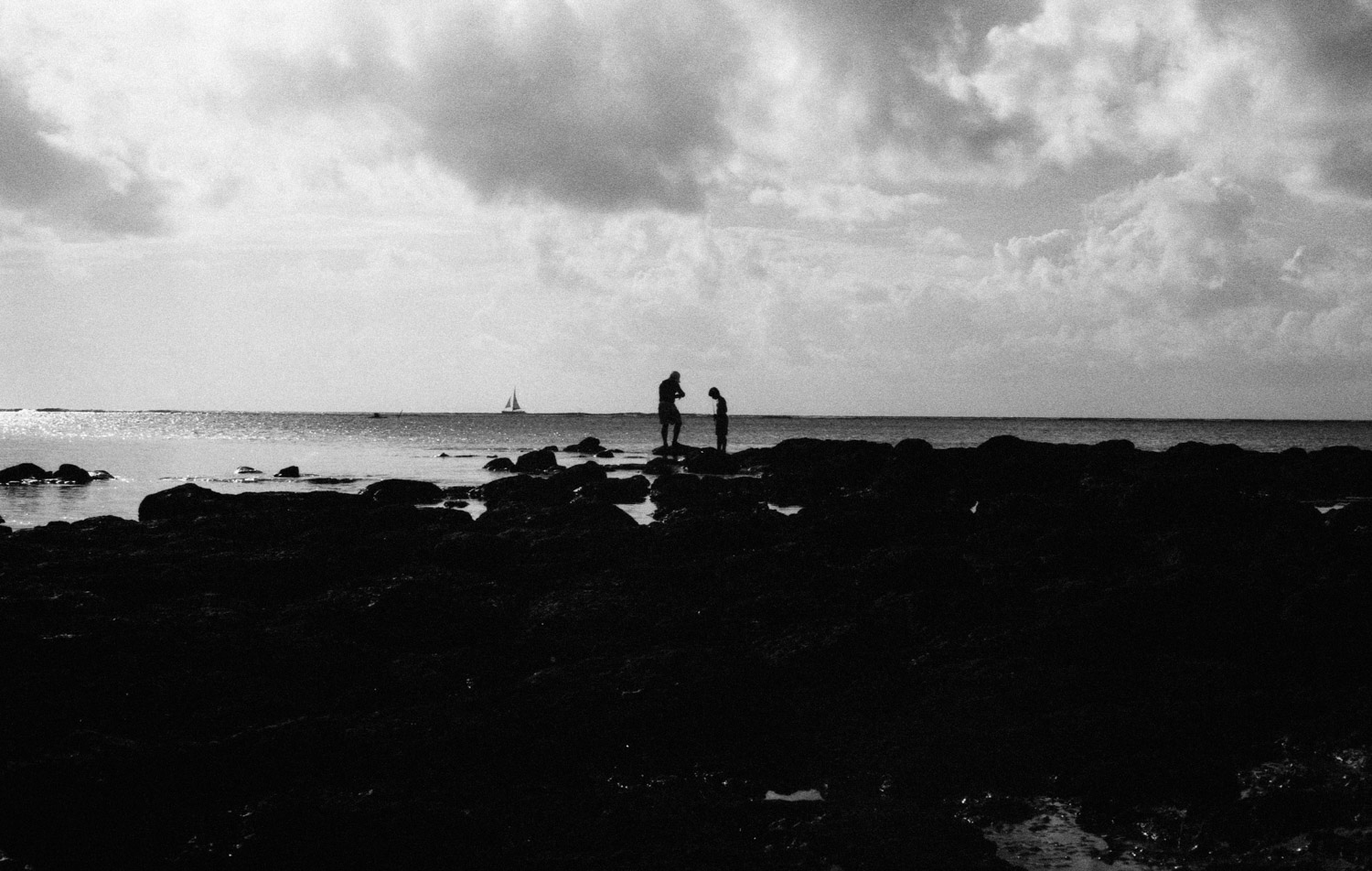 Father and son. Mauritius. Leica M3, Kodak T-MAX 100