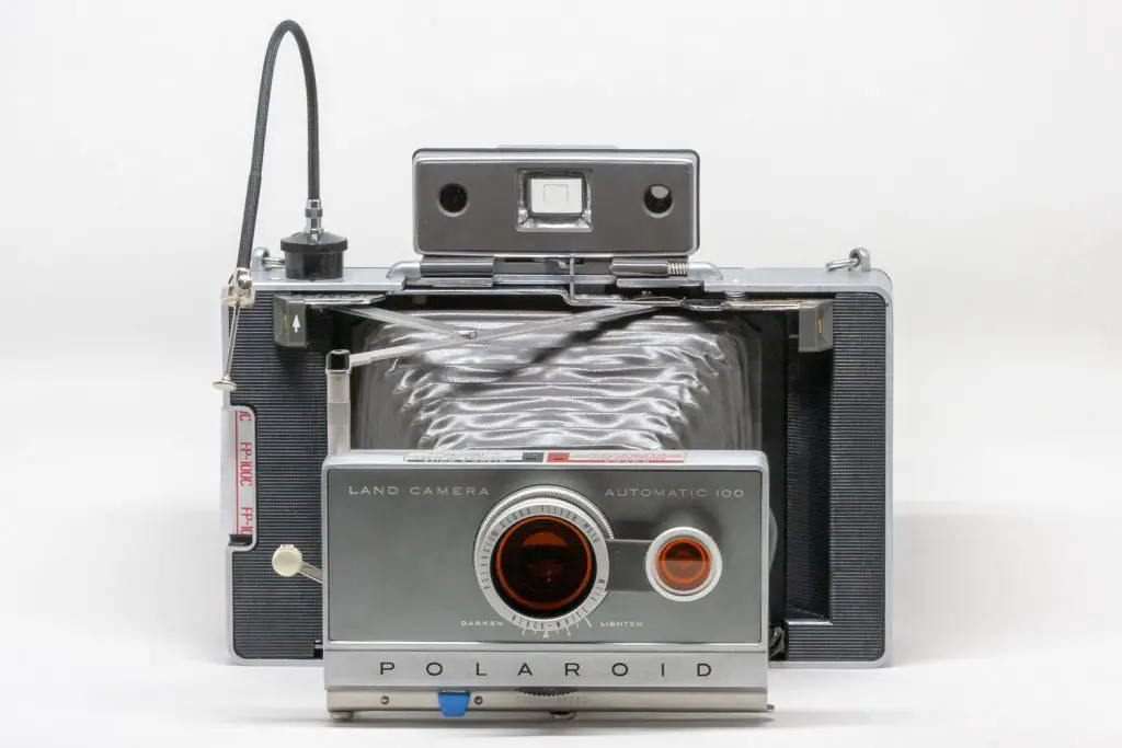 Automatic 100 with cable release and Polaroid #516 Cloud Filter