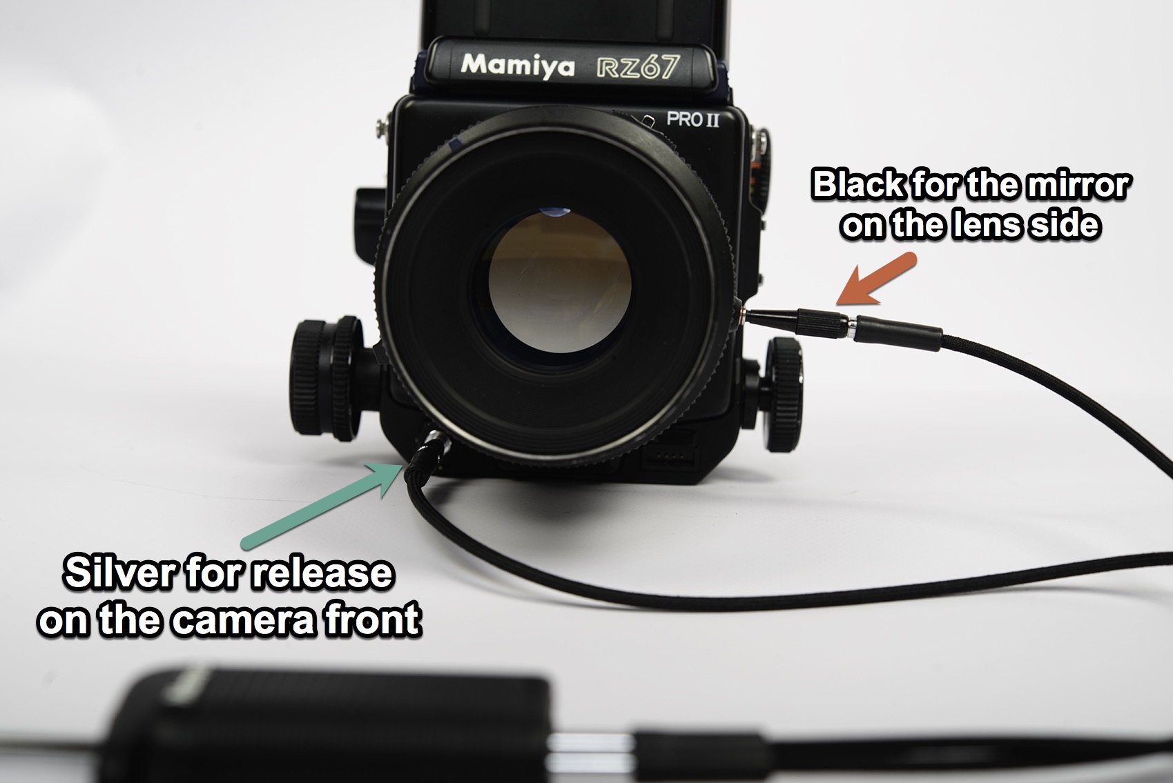Mamiya RZ67 - both cables attached