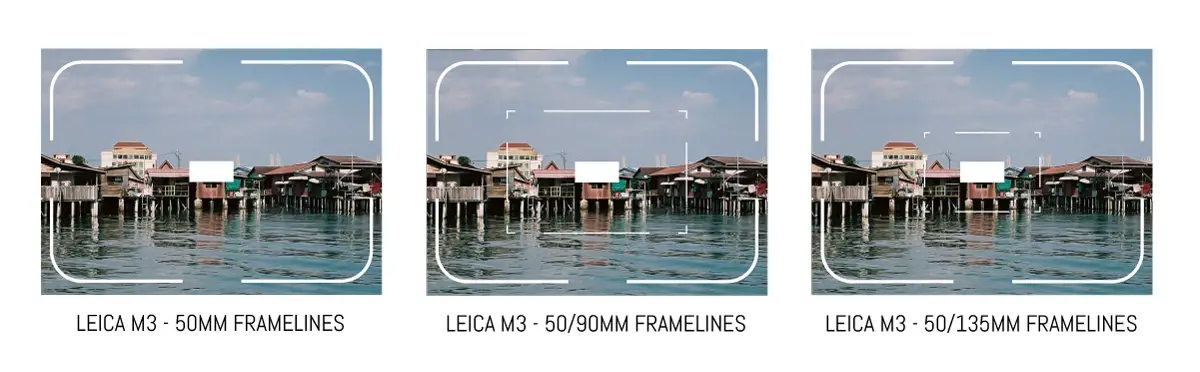 Leica Framelines - M3 50mm, 90mm, 135mm