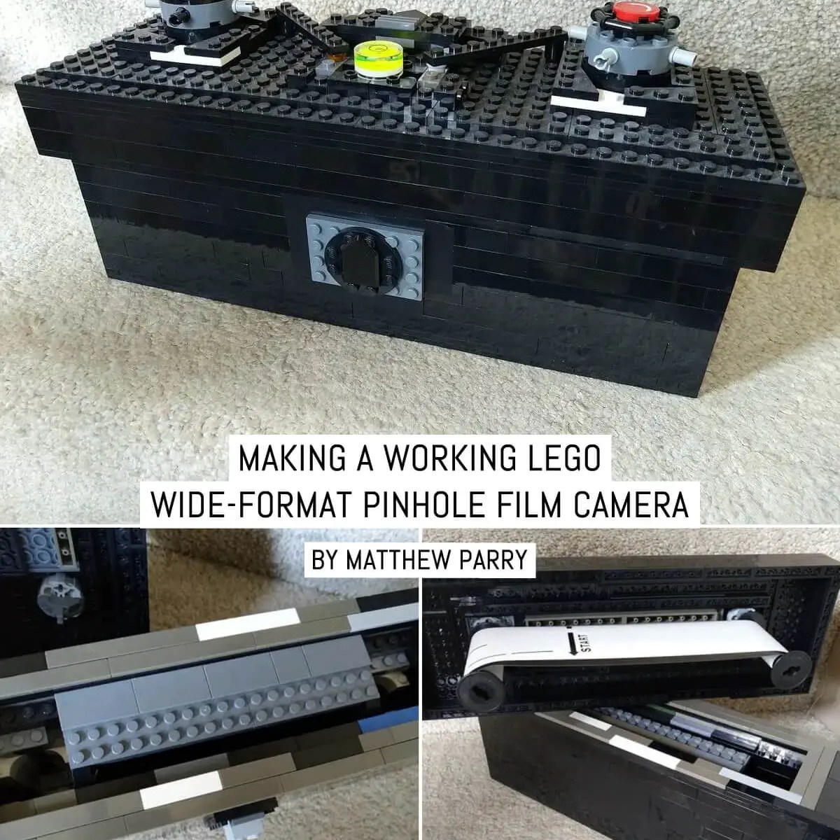 Making a working LEGO wide-format pinhole film camera