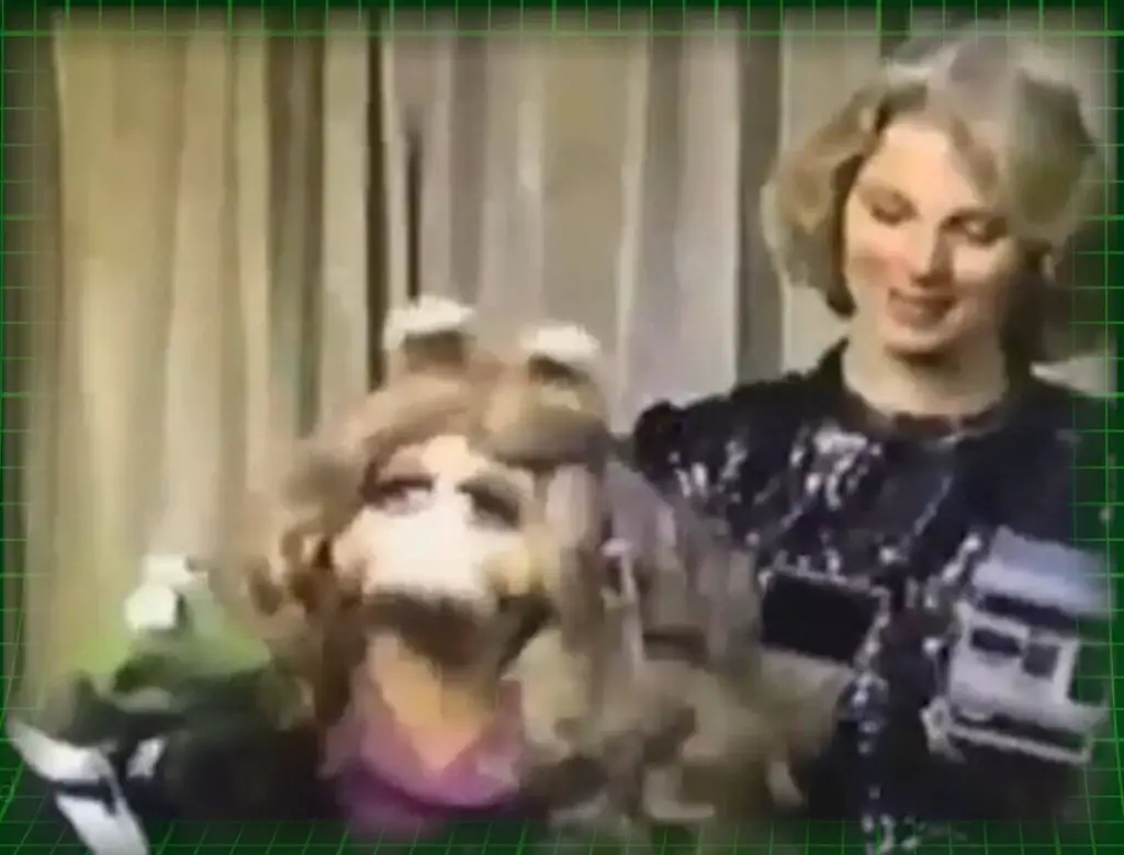 Celebs selling Polaroids - Mariette Hartley promoting the Amigo! with Miss Piggy and Kermit