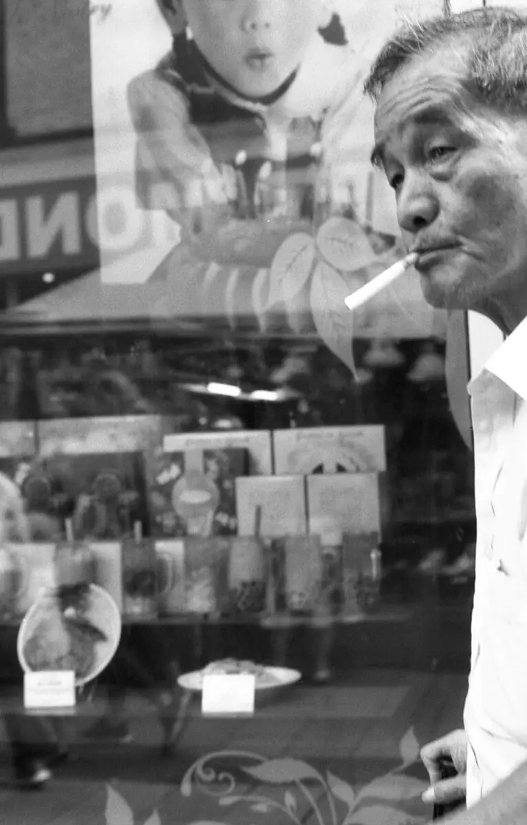 Smoker - Contax RTS with 50mm lens, Fomapan 200 Creative