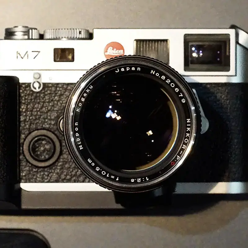 My Nikon Nikkor-P.C. 10.5 cm f:2.5 LTM and Leica M7, José Mendes de Almeida
